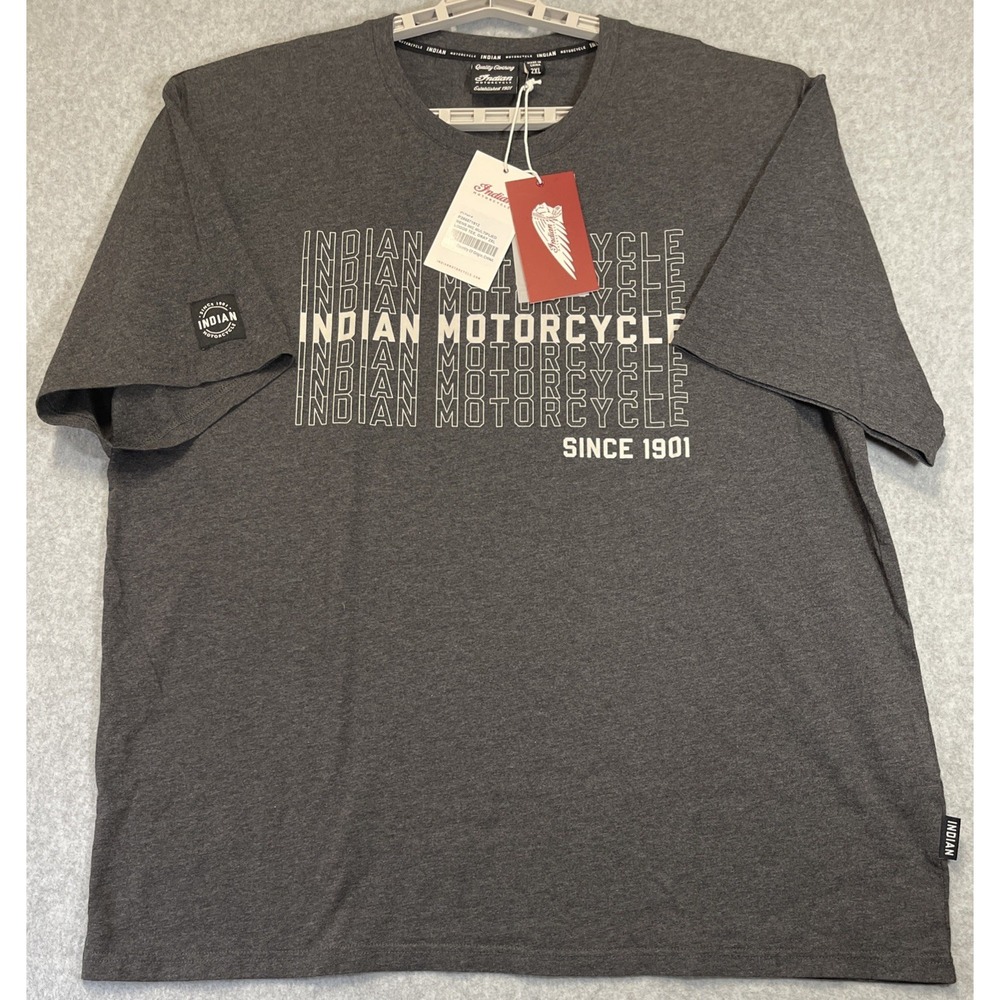 Indian Motorcycle Men's IMC Multiplied Logos T-Shirt Gray 286571912 Size 2XL